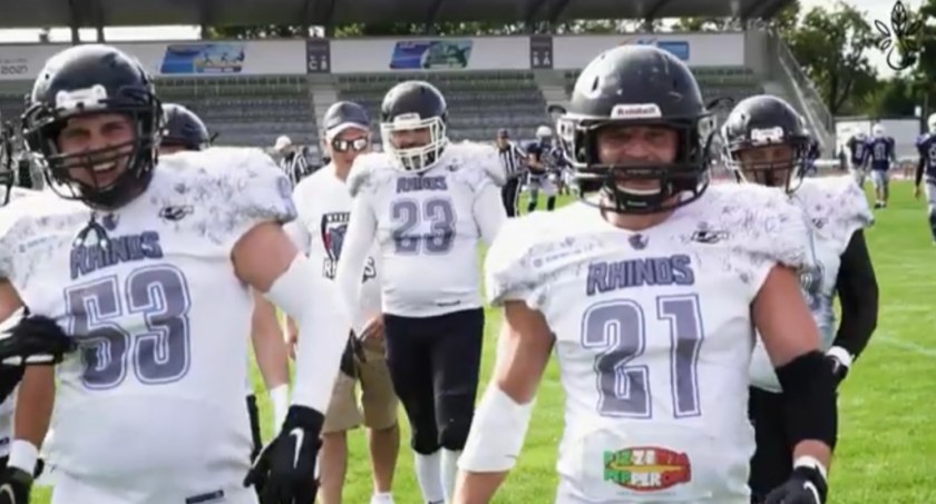 Rhinos Wyszków przygotowują się do nowego sezonu./Zdjęcie: screen youtube, Rhinos Wyszków