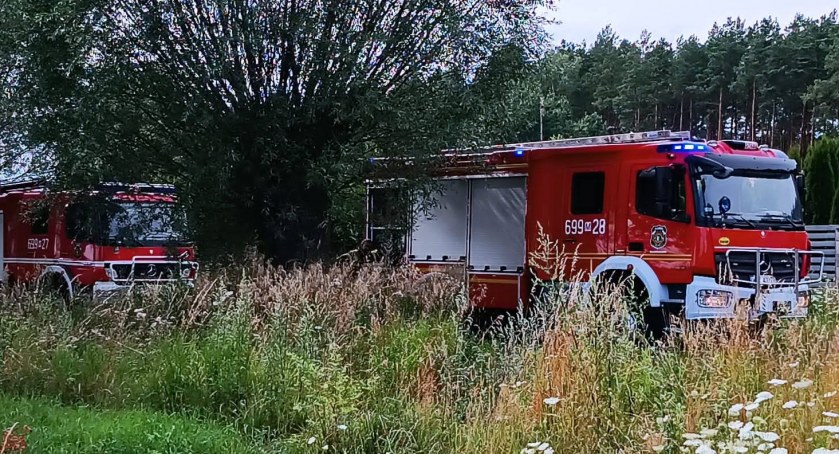 Jednostka została zadysponowana do pożaru kombajnu/zdjęcie: OSP KSRG Długosiodło