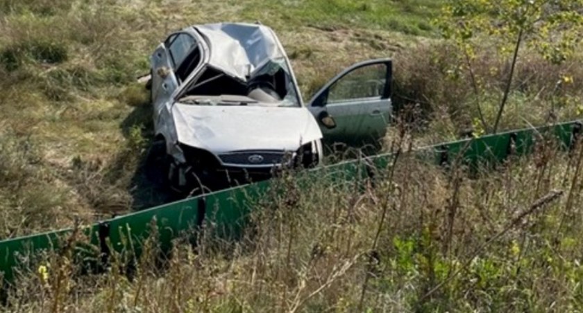 Do zdarzenia doszło na drodze serwisowej trasy S8 w Ojcowiźnie. / Zdjęcie: KPP w Wyszkowie