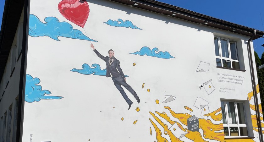 Mural na ścianie Szkoły Podstawowej w Brańszczyku. / Zdjęcie: Gmina Brańszczyk 