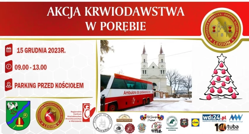 Akcja krwiodawstwa w Porębie. / Zdjęcie: organizatorzy 