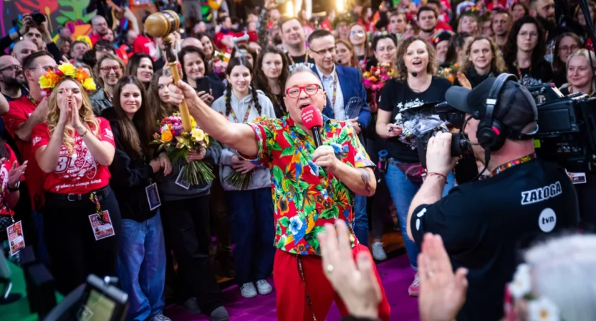 Jerzy Owsiak w czasie 31 Finału WOŚP. / Zdjęcie: Damian Mękal/Fundacja WOŚP