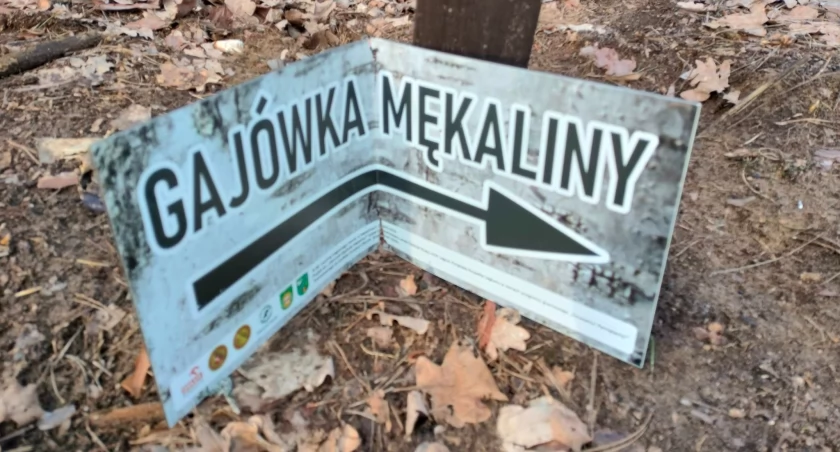 Uszkodzona została dopiero co zamontowana tabliczka informacyjna. / Zdjęcie: Porębska Kropelka
