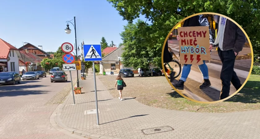 Niespodziewanie jednomyślny głos kilkunastu przypadkowo spotkanych kobiet. / Zdjęcie: Google Earth; FB Ogólnopolski Strajk Kobiet 