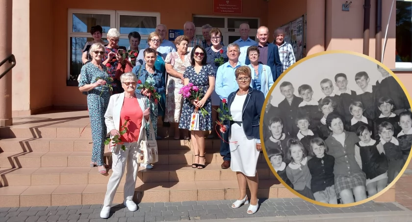 Absolwenci rocznica 1974 zwiedzili szkołę. / Zdjęcia:  SP w Białymbłocie