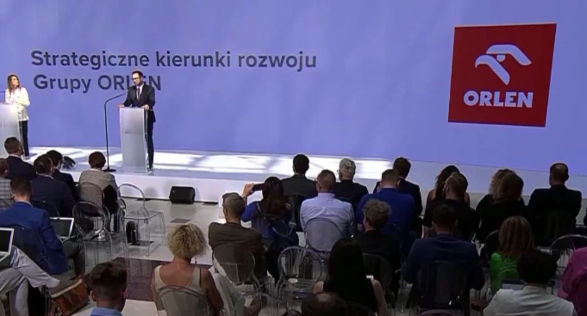 Konferencja prezesa Orlen S.A. z 4 lipca 2023 r. / Zdjęcie: screen x.com/tvp.info