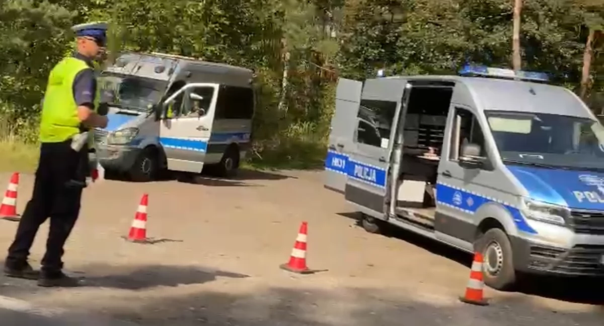 Działania Policji na DK 62. / Zdjęcie: Czytelnik 