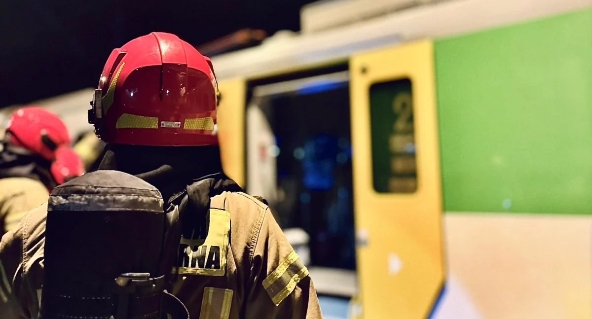 Nocna awaria pociągu w Grzegorzewie: Zapalił się komponent układu hamowania