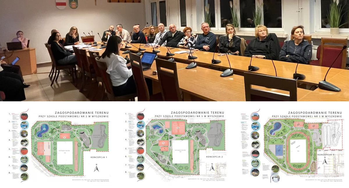Gmina przedstawiła trzy warianty zagospodarowania przestrzeni sportowo-rekreacyjnej przy Szkole Podstawowej nr 5. / Zdjęcie: wdi24.pl / projekty - Gmina Wyszków 