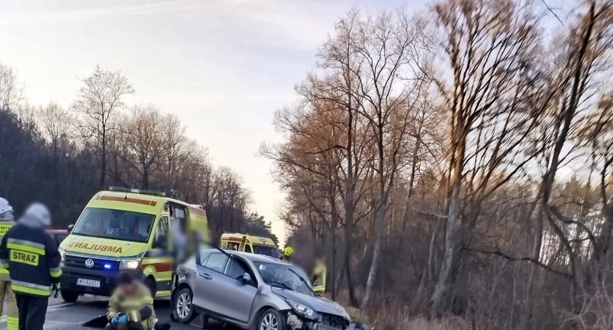 Cztery samochody zderzyły się na DK62. Droga całkowicie zablokowana przez kilka godzin