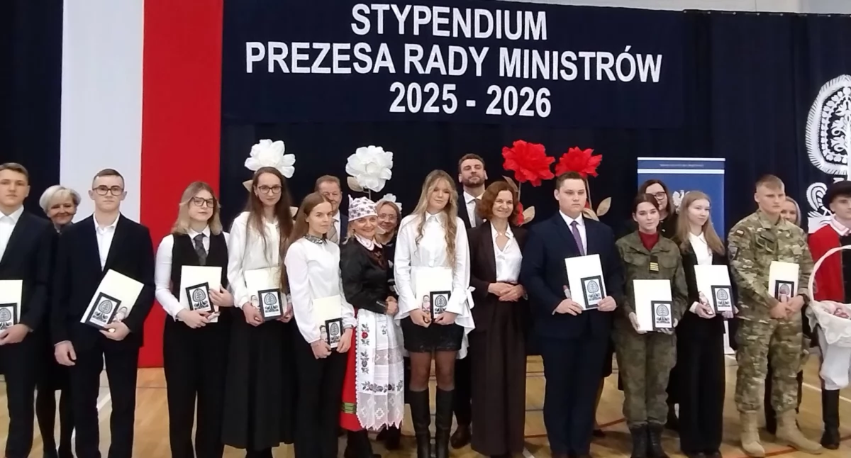 Uroczystość wręczenia stypendiów odbyła się 5 grudnia w Zespole Szkół Powiatowych w Myszyńcu. / Zdjęcie: Powiat Wyszkowski 