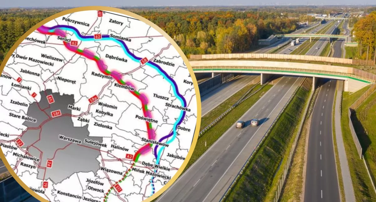 Jak wynika z pisma datowanego na 14 stycznia 2026 roku, 31 grudnia 2025 r. ogłoszono przetarg na wykonanie Studium techniczno-ekonomiczno-środowiskowego (STEŚ) dla tego odcinka obwodnicy. / Zdjęcia: GDDKiA  / grafika: mapa z 2022 roku GDDKiA 