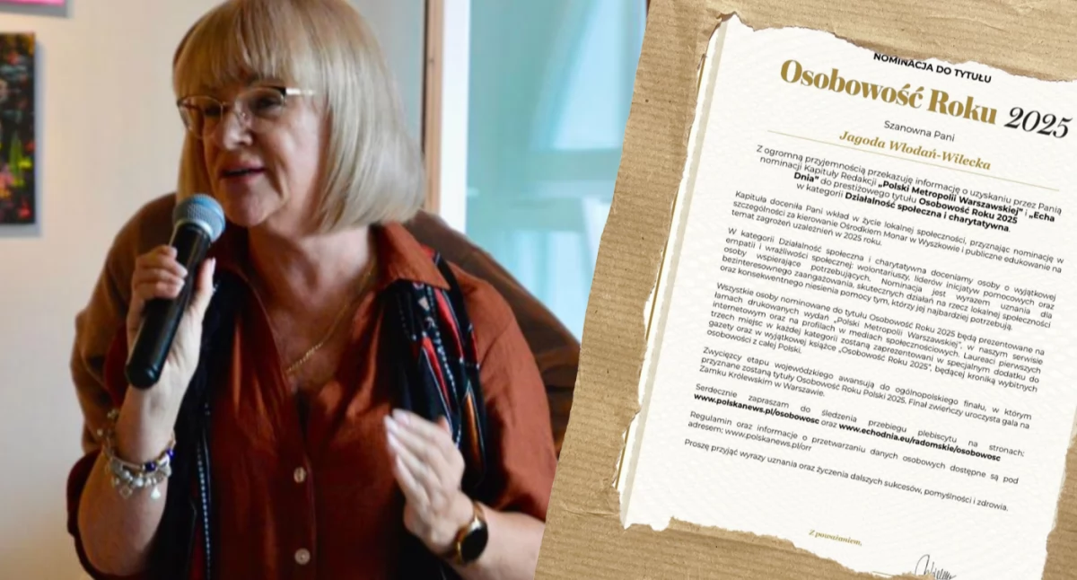 Kapituła doceniła jej wkład w życie lokalnej społeczności. / Zdjęcie: arch.wdi24.pl / grafika 