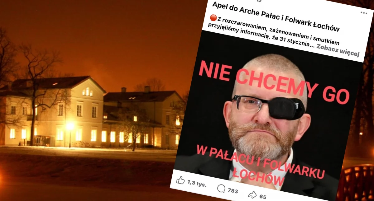 Apel i lawina komentarzy. / Zdjęcie: Facebook, Arche Pałac i Folwark Łochów / Facebook, Wspólnie dla Łochowa 