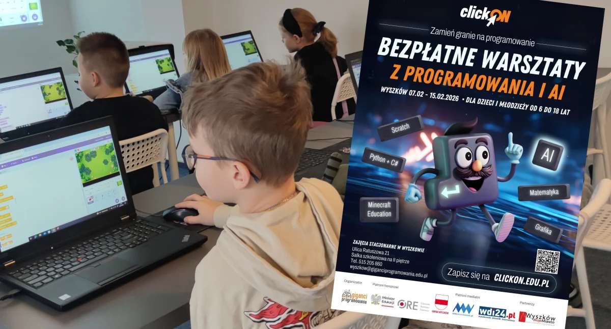 ClickOn to ogólnopolska inicjatywa edukacyjna, której celem jest popularyzacja nauki programowania i nowych technologii wśród dzieci i młodzieży. / Zdjęcie: Org. 