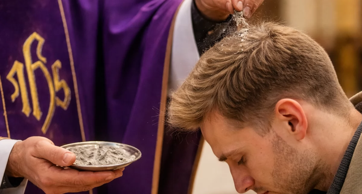 Środa Popielcowa to szczególny czas zwłaszcza dla dorosłych wiernych. / Zdjęcie: wygenerowane przy pomocy AI 