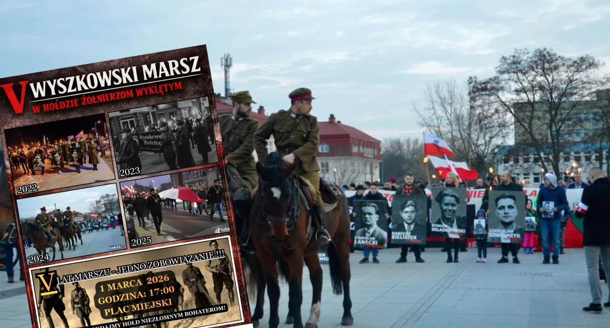 W blasku pochodni upamiętnią Żołnierzy Niezłomnych. / Zdjęcie: arch. wdi24.pl / plakat org. 