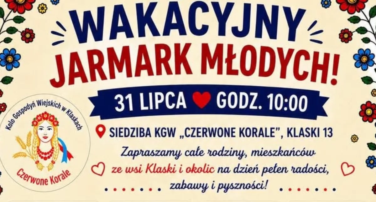 Atrakcje, Szykujcie WIELKI WAKACYJNY JARMARK MŁODYCH Czerwonych Korali! - zdjęcie, fotografia