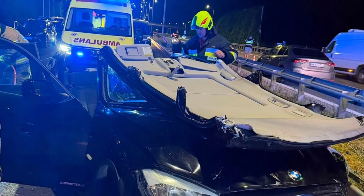 Pięć aut rozbitych na S8 w Głuchach. Dwie osoby trafiły do szpitala