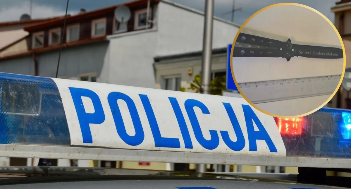 14-latek zatrzymany z nożem w szkole. Na ostrzu niepokojący napis
