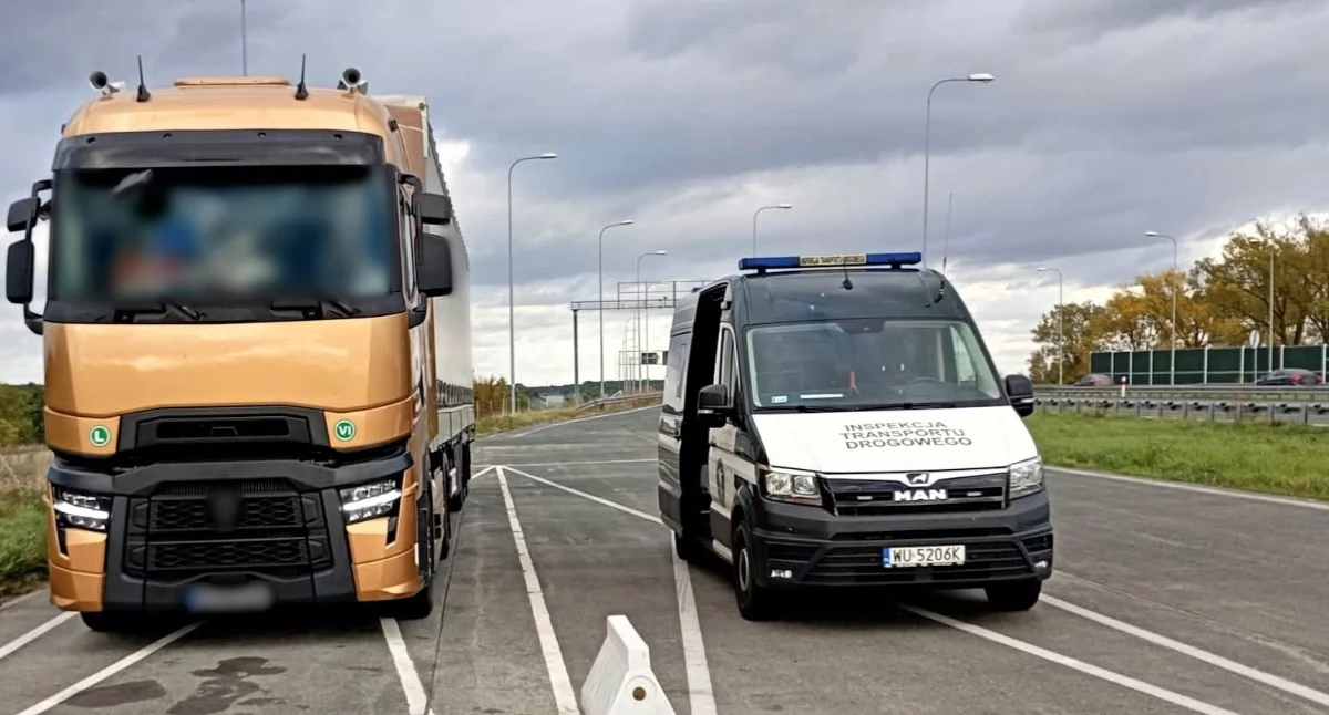 Kontrola na S8 pod Wyszkowem. Turecka ciężarówka na parkingu, 12 tys. zł kaucji