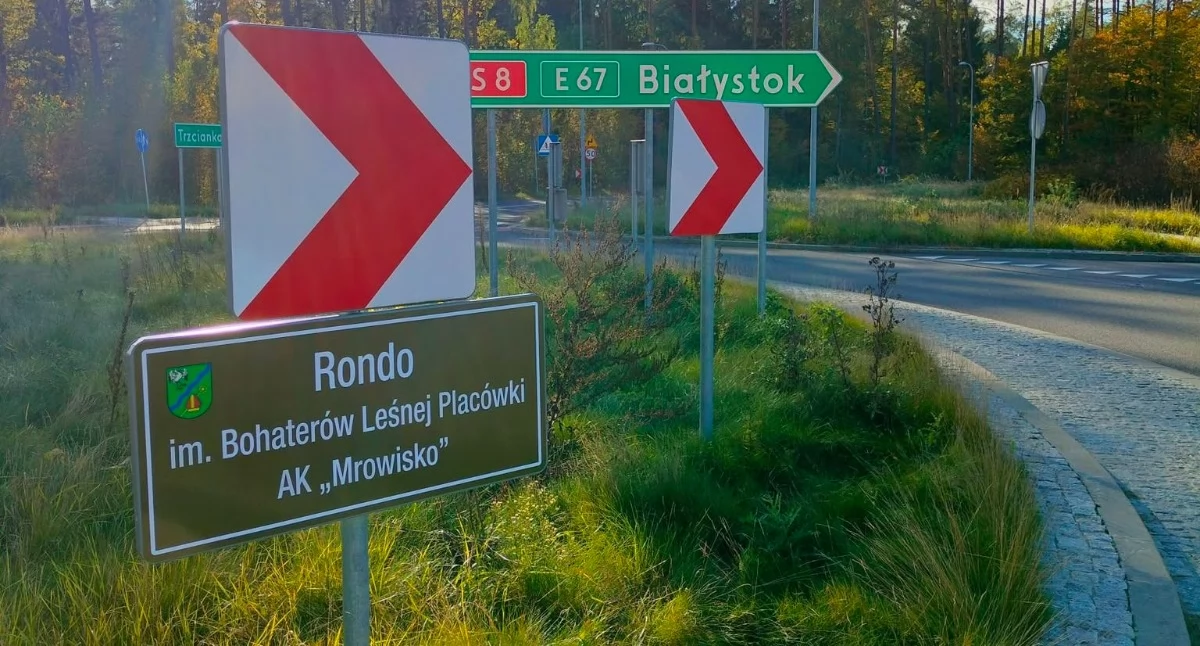 Rondo przy S8 ma już swoją nazwę. Upamiętnia bohaterów Armii Krajowej