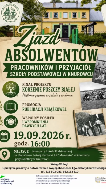 Spotkajmy się tam, gdzie rodziły się wspomnienia… zaproszenie na Zjazd Absolwentów PSP w Knurowcu  