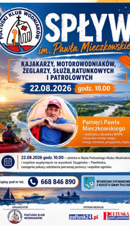 Pułtusk zaprasza wodniaków z sąsiedztwa! Spływ Narwią dla dzieci i dorosłych