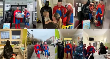 Batman, Spiderman i Superman odwiedzili pacjentów wyszkowskiego szpitala