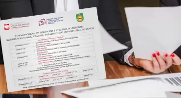 Bezpłatna pomoc prawna i poradnictwo obywatelskie w 2026 roku. Jest nowy harmonogram