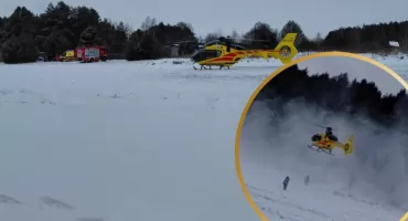 Akcja ratunkowa w Świniotopie. Lądował śmigłowiec [wideo]