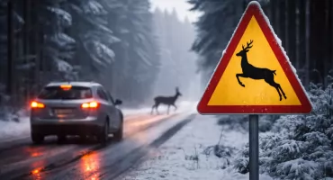 127 zderzeń z dzikimi zwierzętami w powiecie. Policja ostrzega: zima to najgorszy moment