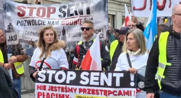Przedsiębiorcy protestowali przeciwko systemowi SENT. Wśród nich handlarze z Wyszkowa